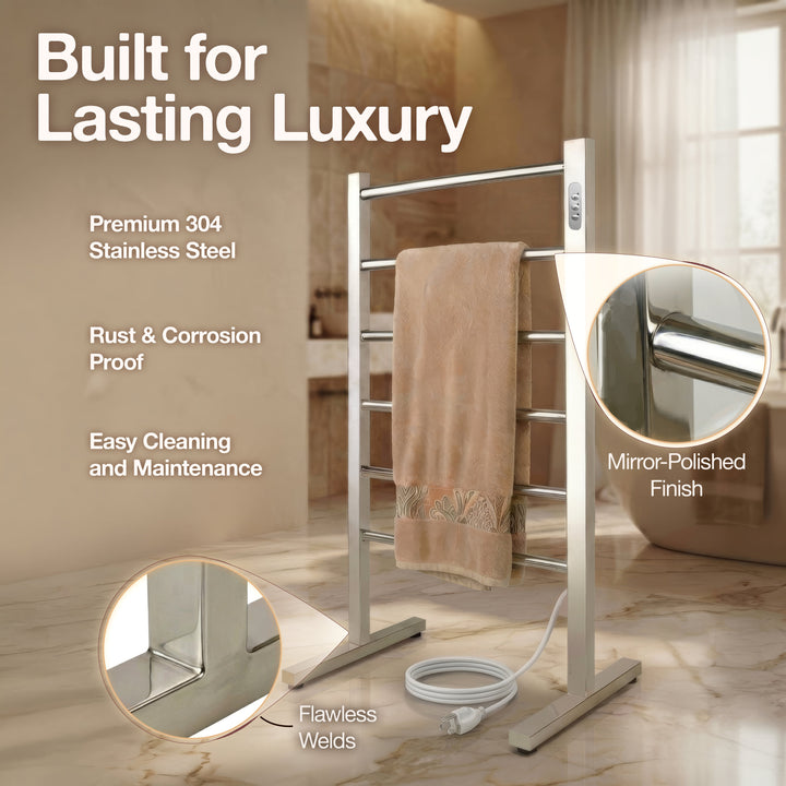 WarmlyYours Ibiza TWS5-IBZ06PP Freestanding Plug-in Towel Warmer- 21.85"w x 34.84"h only towel warmers
