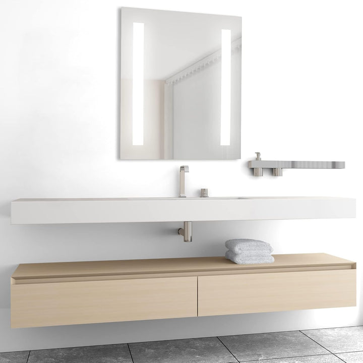 WarmlyYours Ingrid Wall-mounted LED Backlit Mirror - Rectangle 36″ x 24″ only towel warmers