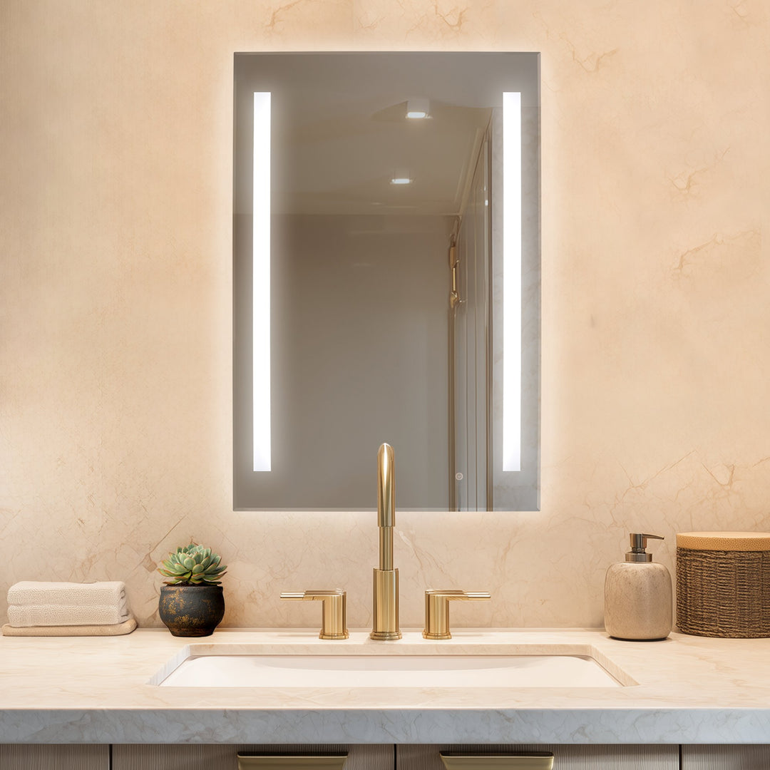 WarmlyYours Ingrid Wall-mounted LED Backlit Mirror - Rectangle 36″ x 24″ only towel warmers