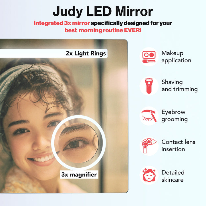 WarmlyYours Judy Wall-mounted LED Backlit Mirror - Rectangle 36″ x 24″ only towel warmers