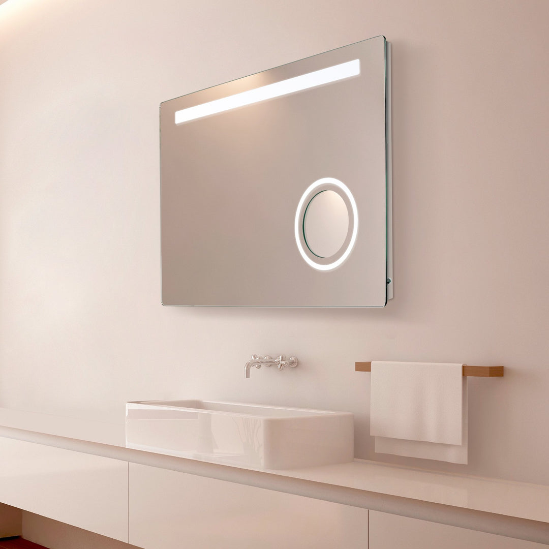 WarmlyYours Judy Wall-mounted LED Backlit Mirror - Rectangle 36″ x 24″ only towel warmers