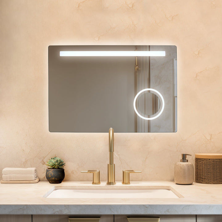 WarmlyYours Judy Wall-mounted LED Backlit Mirror - Rectangle 36″ x 24″ only towel warmers