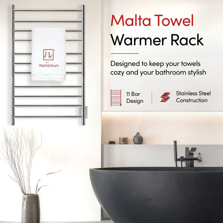 WarmlyYours Malta TWS4-MLT11KH Wall Mounted Hardwired Towel Warmer- 24.8"w x 41.33"h only towel warmers