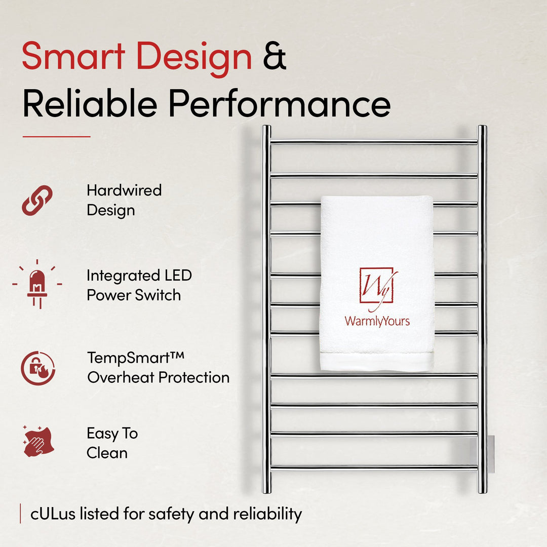 WarmlyYours Malta TWS4-MLT11KH Wall Mounted Hardwired Towel Warmer- 24.8"w x 41.33"h only towel warmers