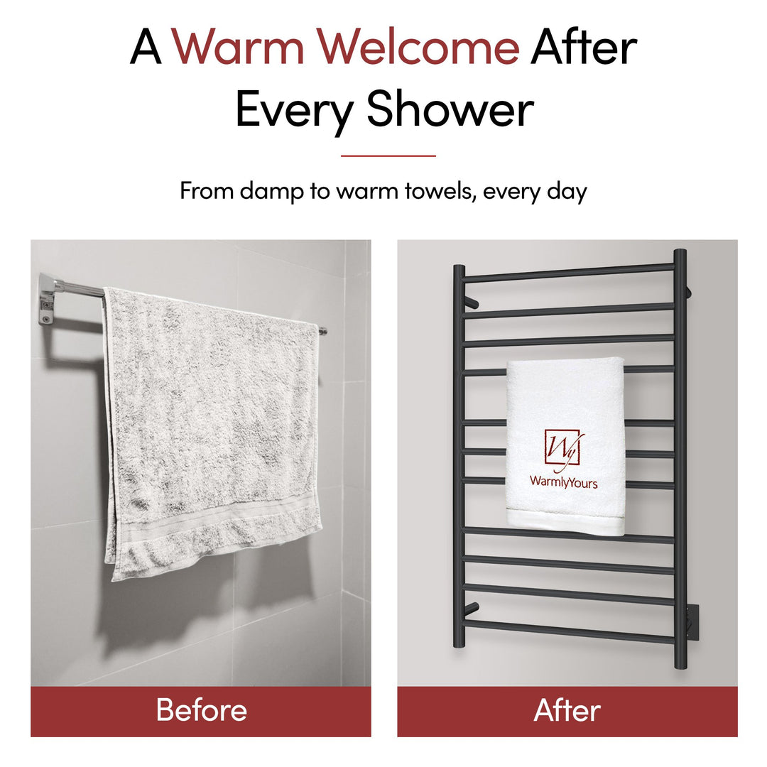WarmlyYours Malta TWS4-MLT11KH Wall Mounted Hardwired Towel Warmer- 24.8"w x 41.33"h only towel warmers