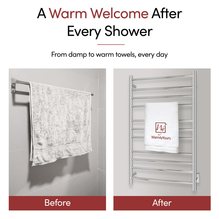 WarmlyYours Malta TWS4-MLT11KH Wall Mounted Hardwired Towel Warmer- 24.8"w x 41.33"h only towel warmers