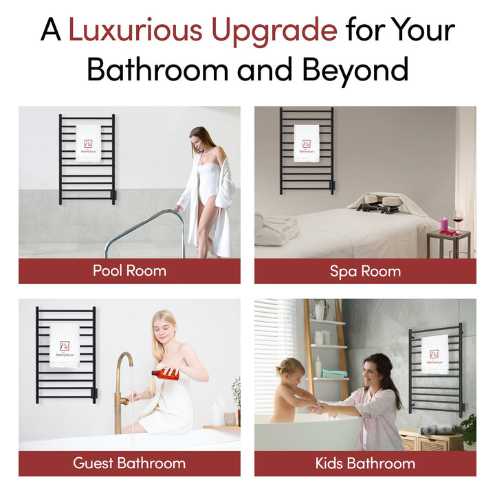 WarmlyYours Malta TWS4-MLT11KH Wall Mounted Hardwired Towel Warmer- 24.8"w x 41.33"h only towel warmers