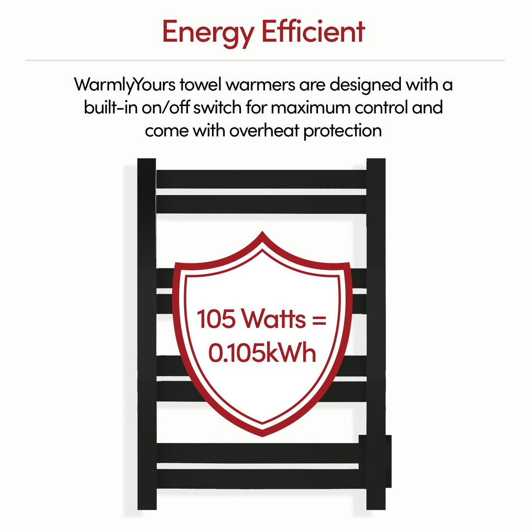 WarmlyYours Maple 8 Hardwired Towel Warmer - 20.4"w x 27.5"h only towel warmers