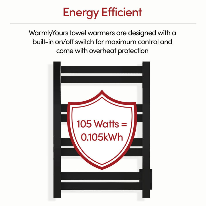 WarmlyYours Maple 8 Hardwired Towel Warmer - 20.4"w x 27.5"h only towel warmers