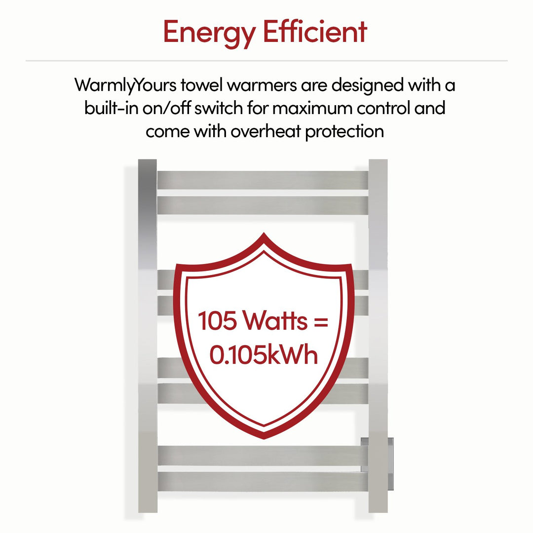 WarmlyYours Maple 8 Hardwired Towel Warmer - 20.4"w x 27.5"h only towel warmers