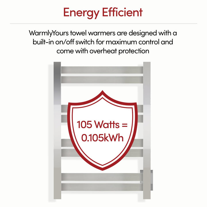 WarmlyYours Maple 8 Hardwired Towel Warmer - 20.4"w x 27.5"h only towel warmers