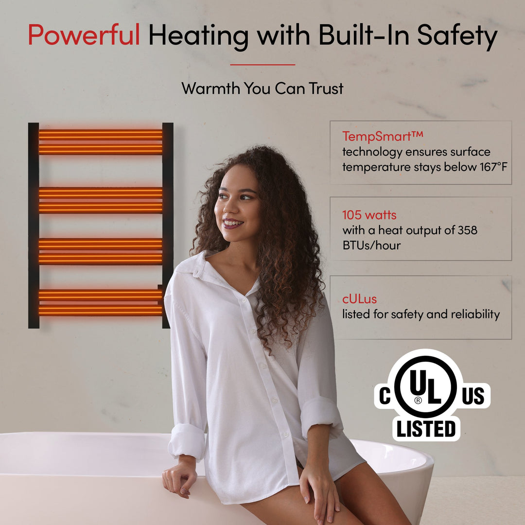 WarmlyYours Maple 8 Hardwired Towel Warmer - 20.4"w x 27.5"h only towel warmers