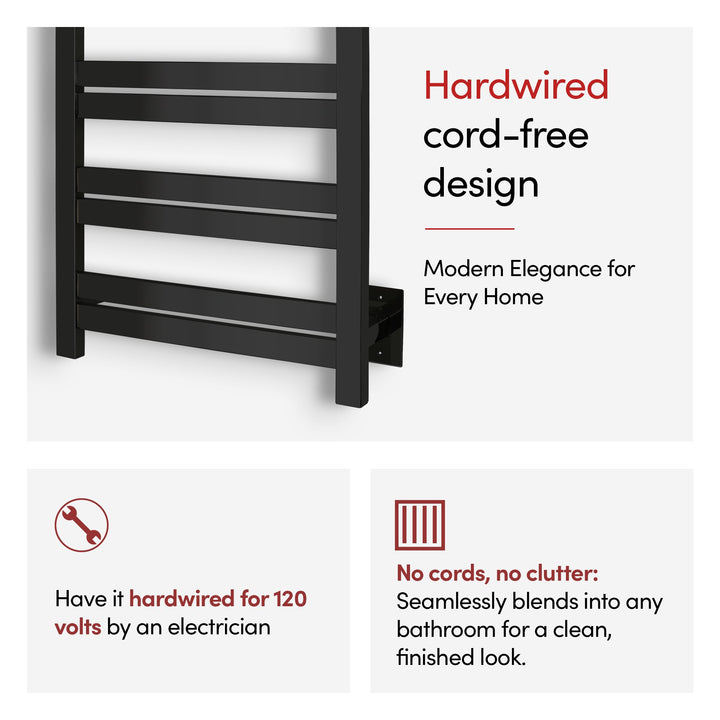 WarmlyYours Maple 8 Hardwired Towel Warmer - 20.4"w x 27.5"h only towel warmers