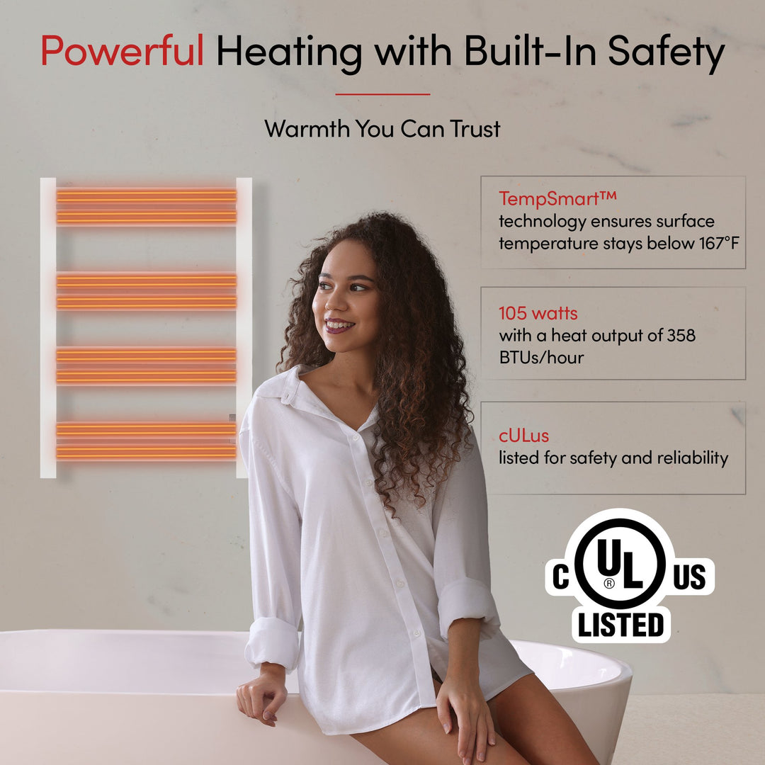 WarmlyYours Maple 8 Hardwired Towel Warmer - 20.4"w x 27.5"h only towel warmers