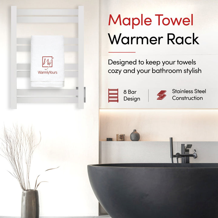 WarmlyYours Maple 8 Hardwired Towel Warmer - 20.4"w x 27.5"h only towel warmers