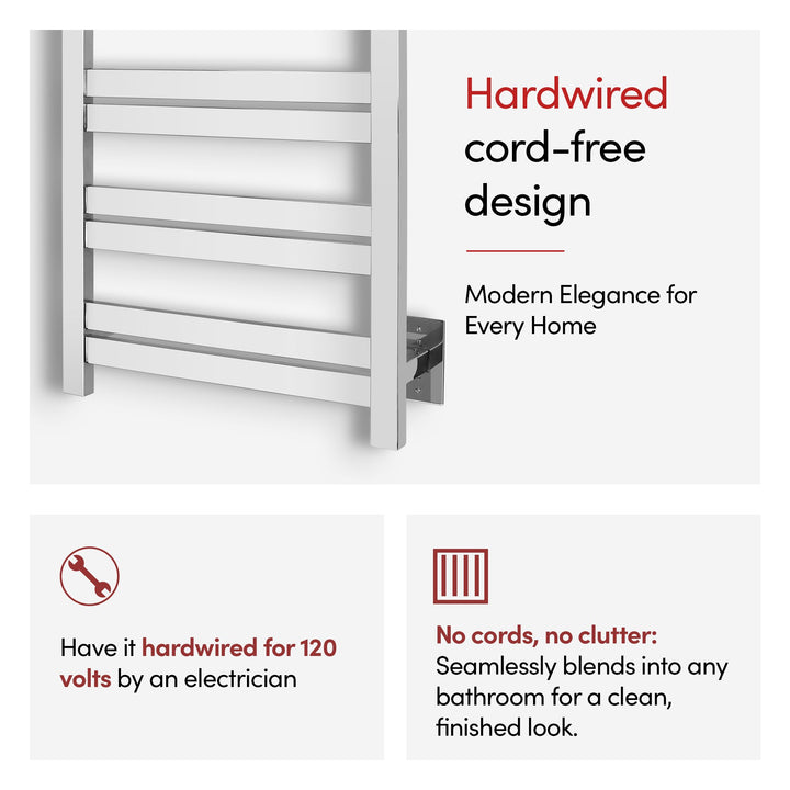 WarmlyYours Maple 8 Hardwired Towel Warmer - 20.4"w x 27.5"h only towel warmers