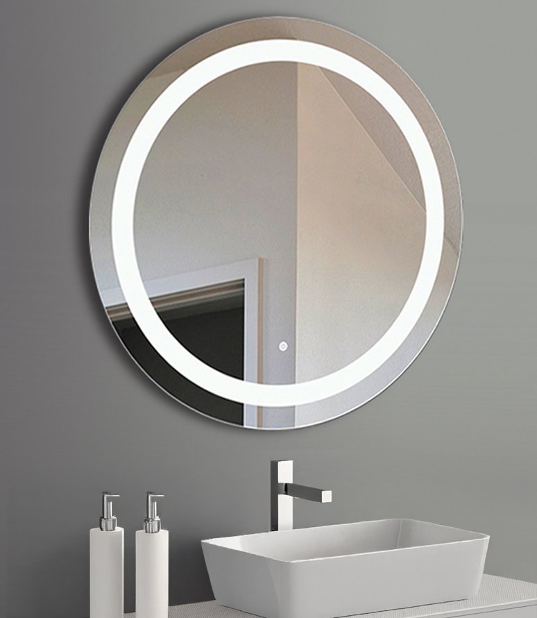 WarmlyYours Marilyn Wall-mounted LED Backlit Mirror - Round 27.5″ only towel warmers