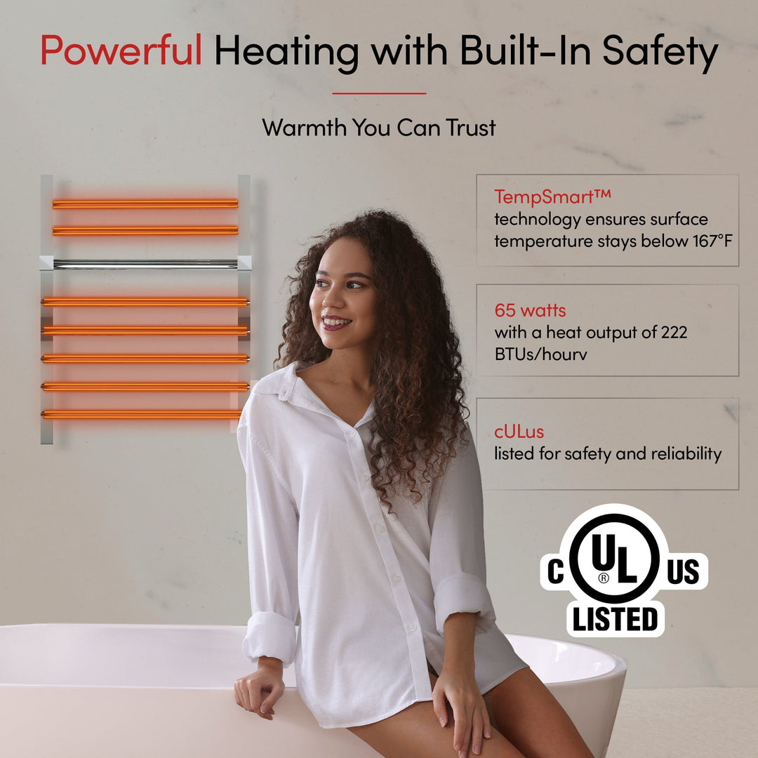 WarmlyYours Maui TWS1-MAU07PH Wall Mounted Hardwired Towel Warmer- 20.27"w x 22.44"h only towel warmers