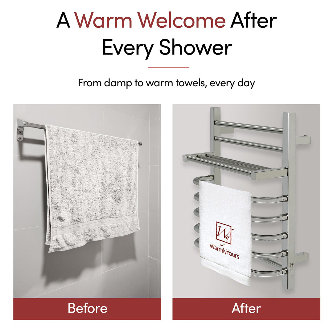 WarmlyYours Maui TWS1-MAU07PH Wall Mounted Hardwired Towel Warmer- 20.27"w x 22.44"h only towel warmers