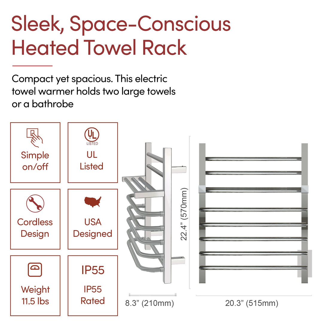WarmlyYours Maui TWS1-MAU07PH Wall Mounted Hardwired Towel Warmer- 20.27"w x 22.44"h only towel warmers