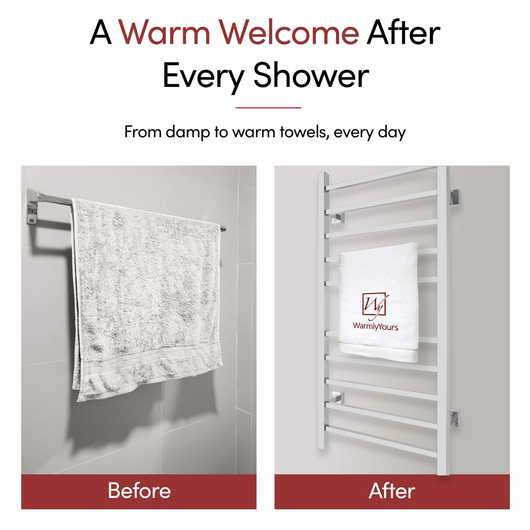 WarmlyYours Metropolitan TW-MT-10PS-HP Wall Mounted Dual Towel Warmer- 19.75"w x 41.5"h Only towel warmers