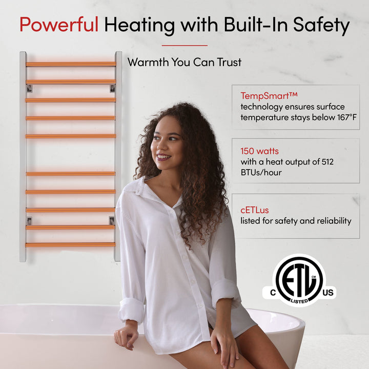 WarmlyYours Metropolitan TW-MT-10PS-HP Wall Mounted Dual Towel Warmer- 19.75"w x 41.5"h Only towel warmers