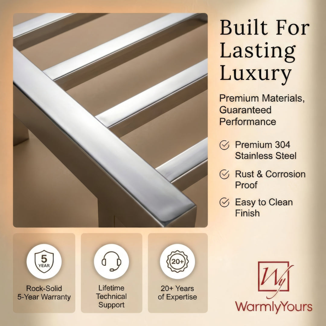 WarmlyYours Palma TWS2-PLM04PP Wall Mounted Plug-in Towel Warmer- 17.71"w x 19.68"h