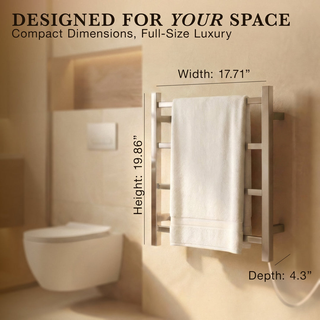 WarmlyYours Palma TWS2-PLM04PP Wall Mounted Plug-in Towel Warmer- 17.71"w x 19.68"h