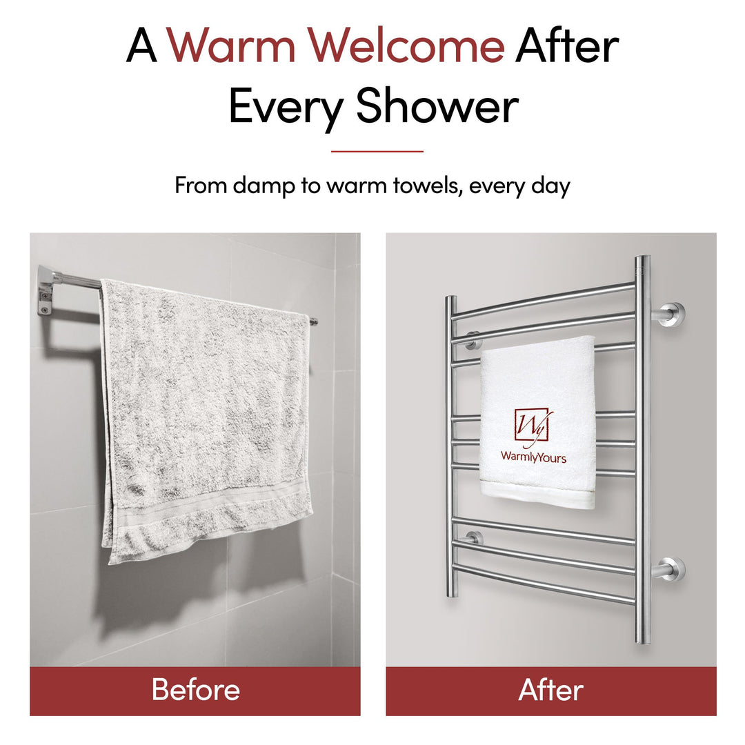 WarmlyYours Riviera TW-R09GS-HP Wall Mounted Plug-in or Hardwired Towel Warmer- 24"w x 32"h only towel warmers