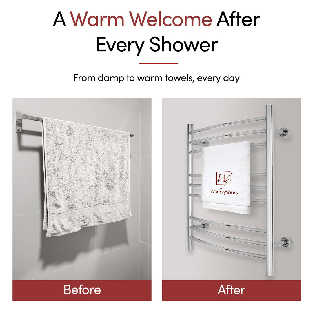 WarmlyYours Riviera TW-R09GS-HP Wall Mounted Plug-in or Hardwired Towel Warmer- 24"w x 32"h only towel warmers