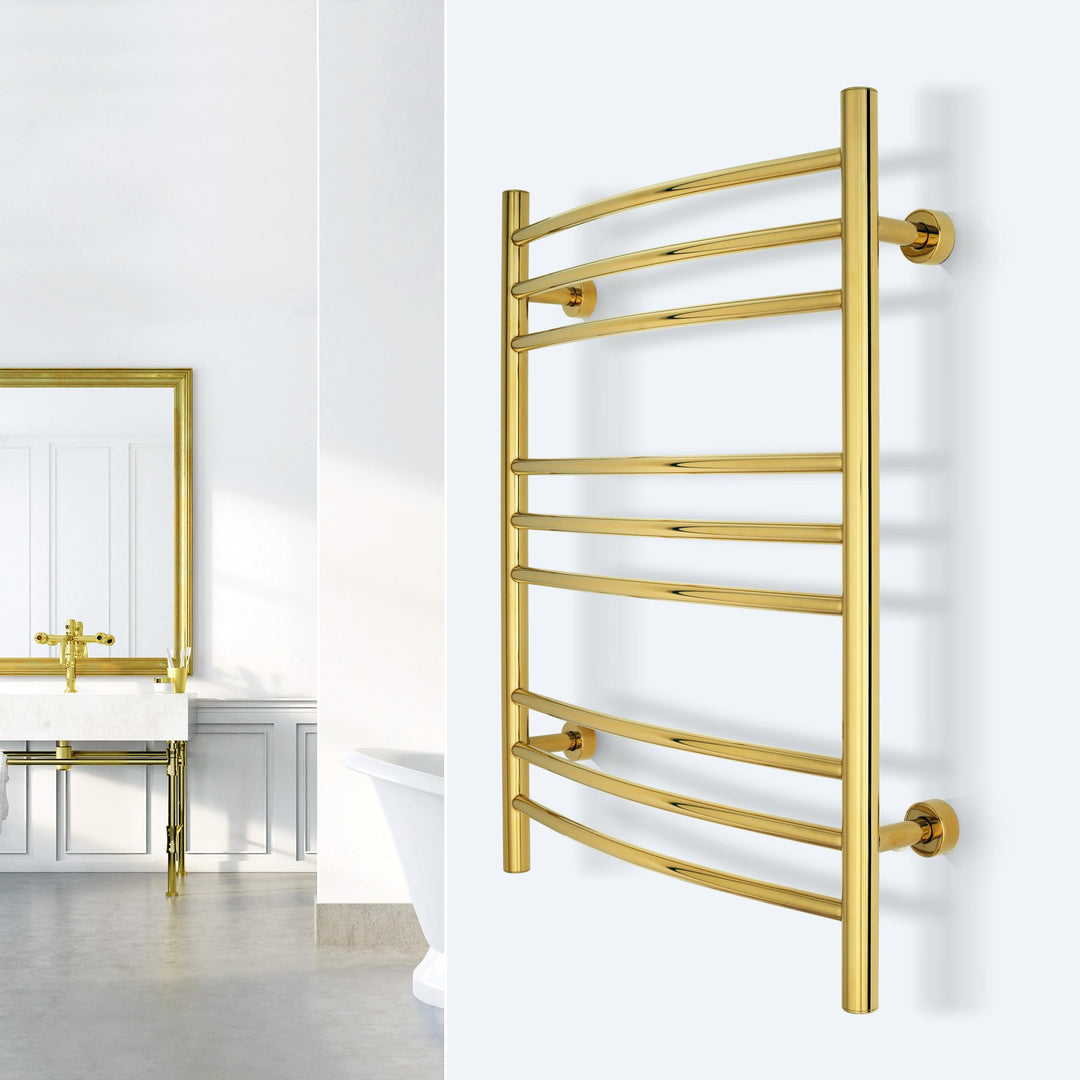 WarmlyYours Riviera TW-R09GS-HP Wall Mounted Plug-in or Hardwired Towel Warmer- 24"w x 32"h