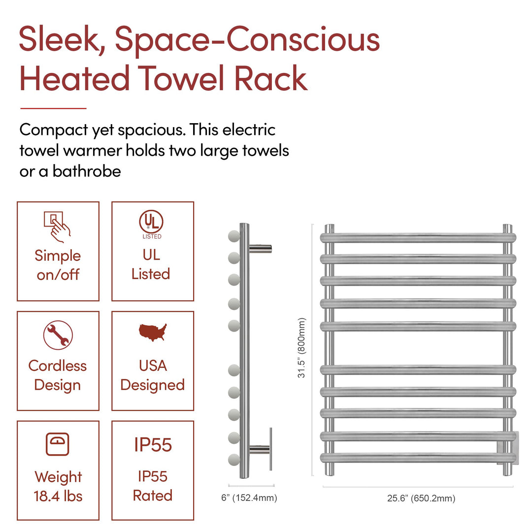 WarmlyYours Rome Hardwired Towel Warmer - 25.6"w x 31.5"h only towel warmers