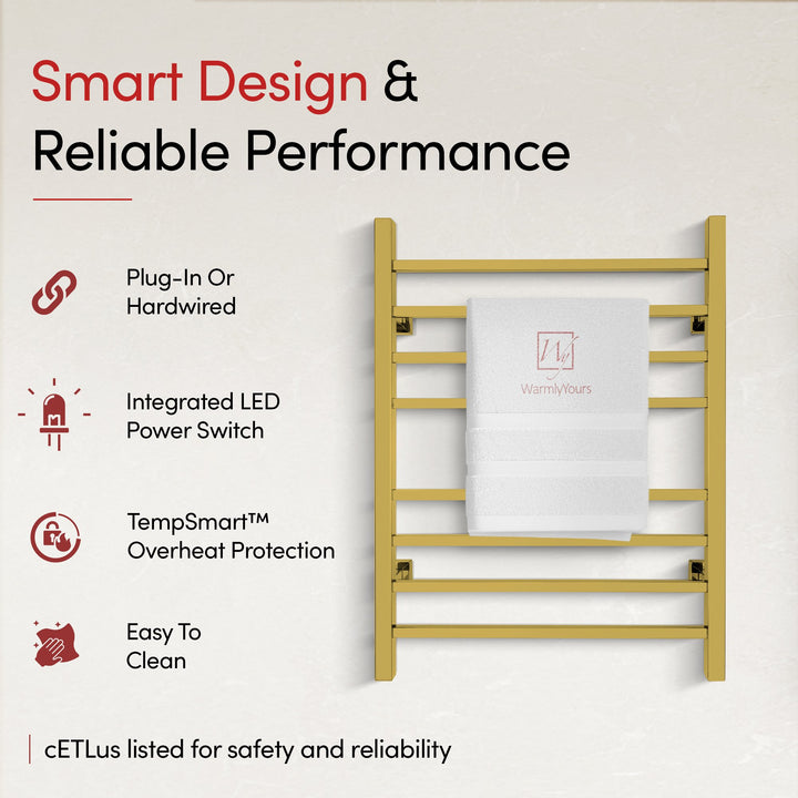 WarmlyYours Sierra Dual Connect (Hardwired and Plug in) Towel Warmer  - 24"w x 32"h only towel warmers