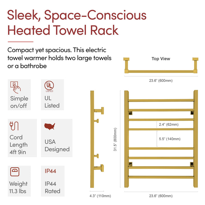 WarmlyYours Sierra Dual Connect (Hardwired and Plug in) Towel Warmer  - 24"w x 32"h only towel warmers