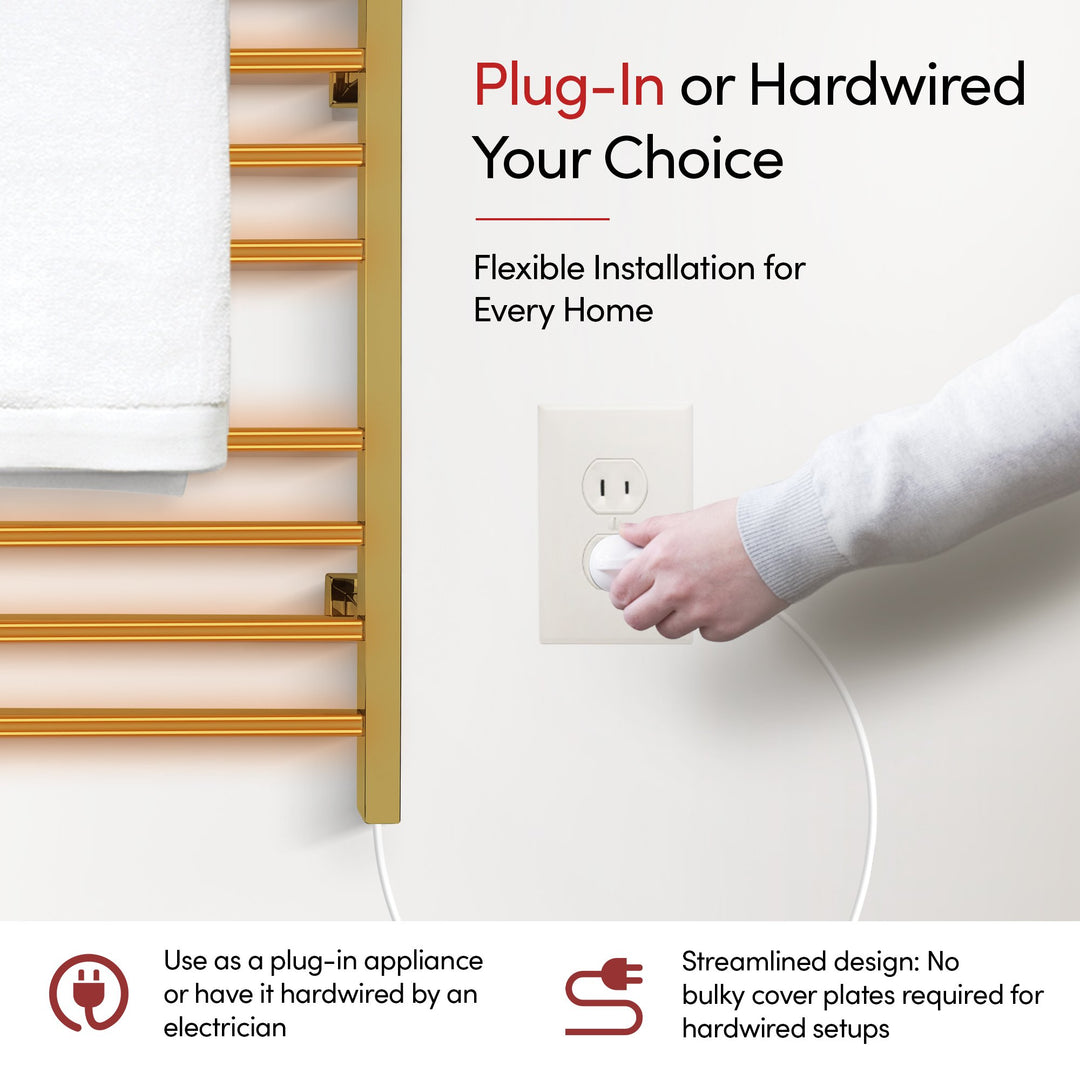 WarmlyYours Sierra Dual Connect (Hardwired and Plug in) Towel Warmer  - 24"w x 32"h only towel warmers