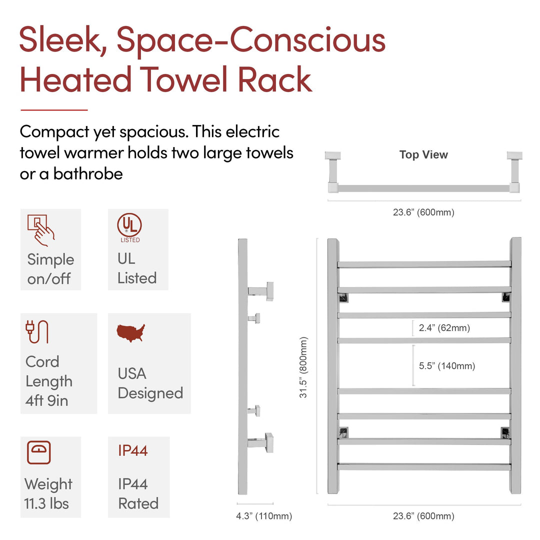 WarmlyYours Sierra Dual Connect (Hardwired and Plug in) Towel Warmer  - 24"w x 32"h only towel warmers