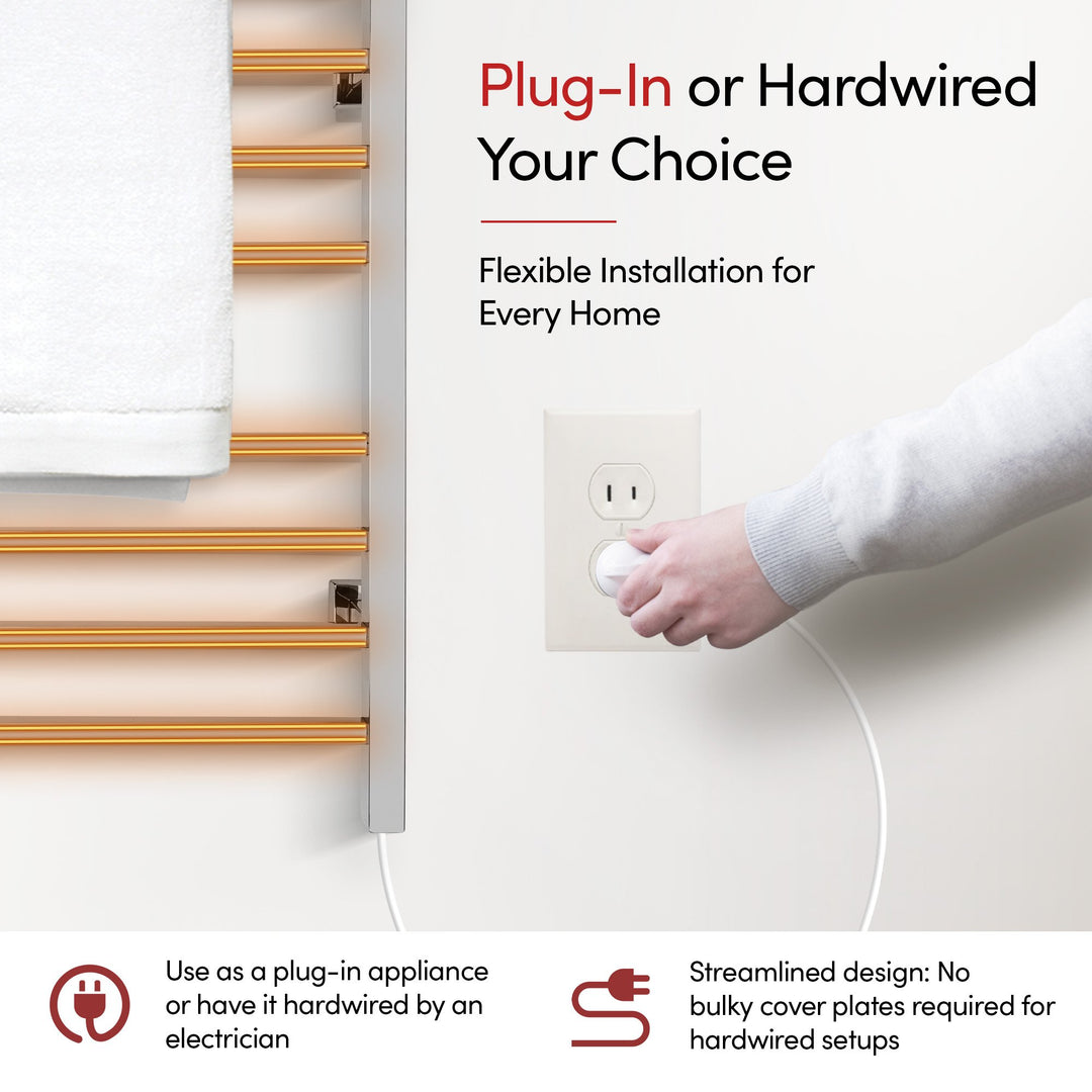 WarmlyYours Sierra Dual Connect (Hardwired and Plug in) Towel Warmer  - 24"w x 32"h only towel warmers