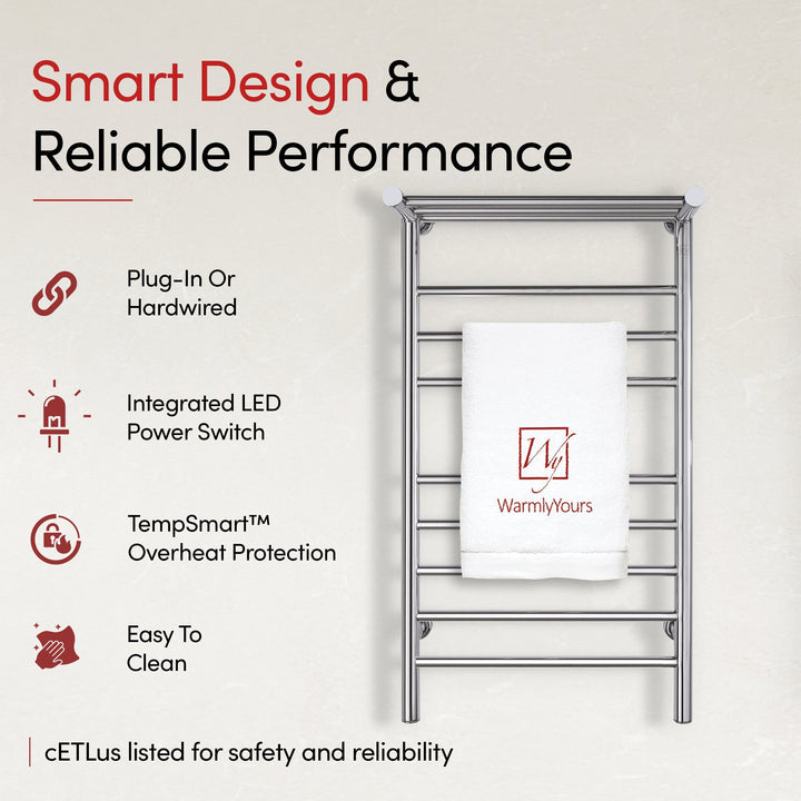 WarmlyYours Summit Dual Connect (Hardwired and Plug in) Towel Warmer - 19"w x 35.5"h only towel warmers