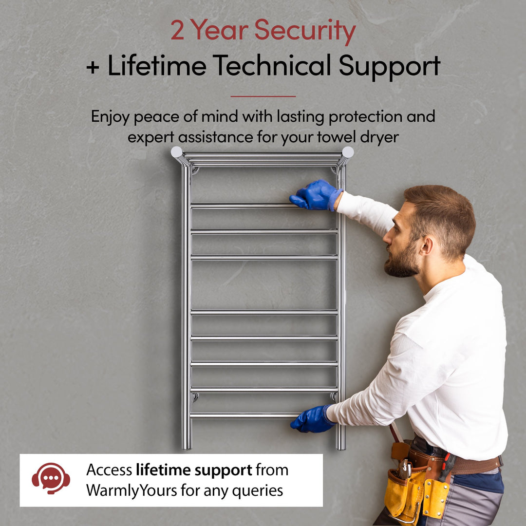 WarmlyYours Summit Dual Connect (Hardwired and Plug in) Towel Warmer - 19"w x 35.5"h only towel warmers