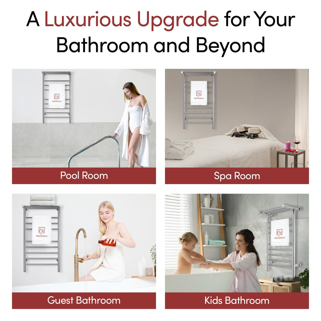 WarmlyYours Summit Dual Connect (Hardwired and Plug in) Towel Warmer - 19"w x 35.5"h only towel warmers