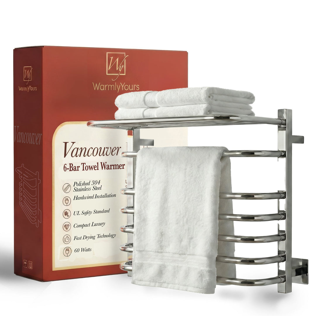 WarmlyYours Vancouver TWS1-VNC06PH Wall Mounted Hardwired Towel Warmer- 23.6"w x 20.4"h only towel warmers