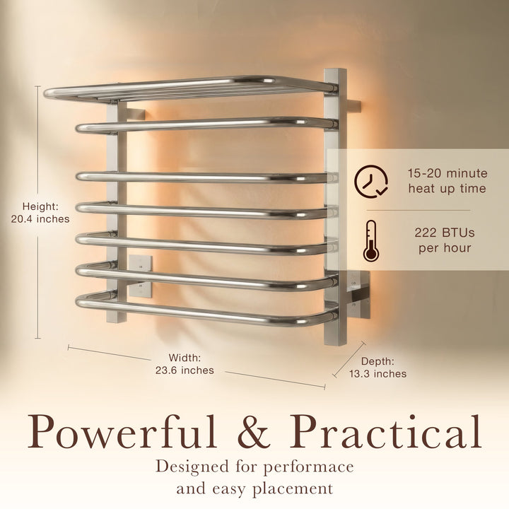 WarmlyYours Vancouver TWS1-VNC06PH Wall Mounted Hardwired Towel Warmer- 23.6"w x 20.4"h only towel warmers