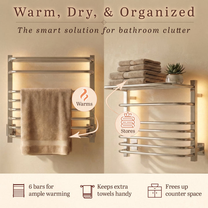WarmlyYours Vancouver TWS1-VNC06PH Wall Mounted Hardwired Towel Warmer- 23.6"w x 20.4"h only towel warmers