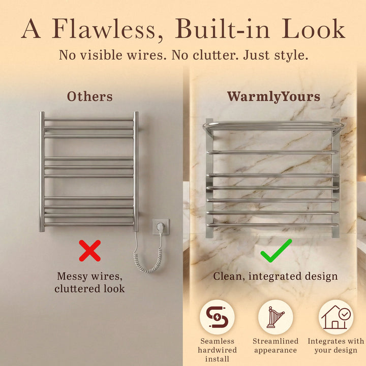 WarmlyYours Vancouver TWS1-VNC06PH Wall Mounted Hardwired Towel Warmer- 23.6"w x 20.4"h only towel warmers