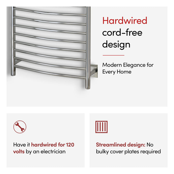 WarmlyYours Vida Hardwired Towel Warmer - 23.6"w x 59"h only towel warmers