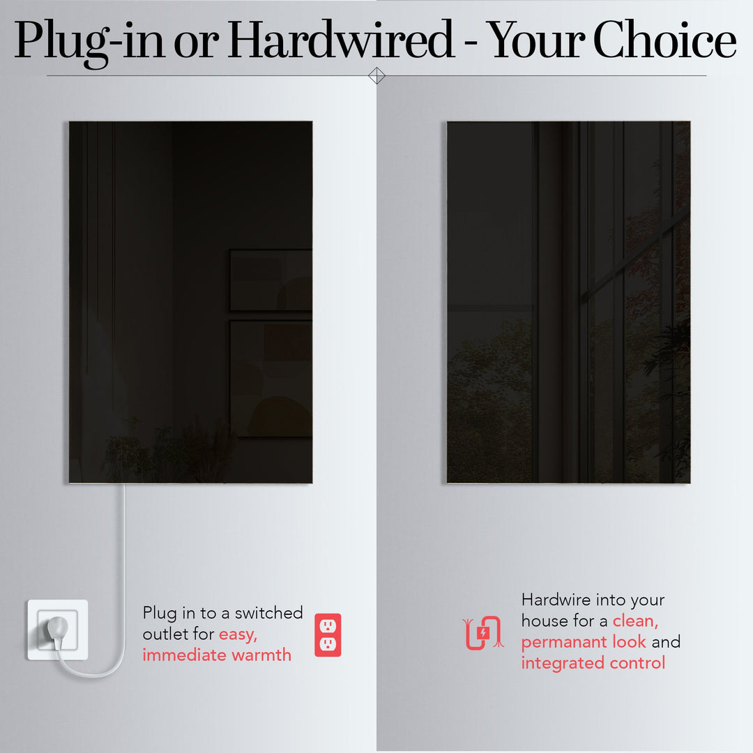 Warmlyyours IP-EM-GLS-MIR-0600 Ember Mirror Radiant Panel 35" x 24" - only towel warmers