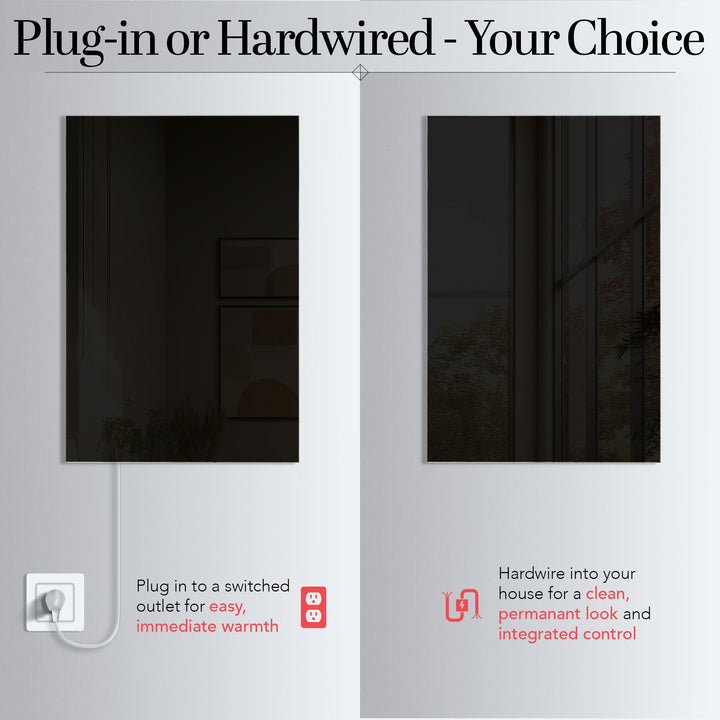 Warmlyyours IP-EM-GLS-MIR-0600 Ember Mirror Radiant Panel 35" x 24" - only towel warmers