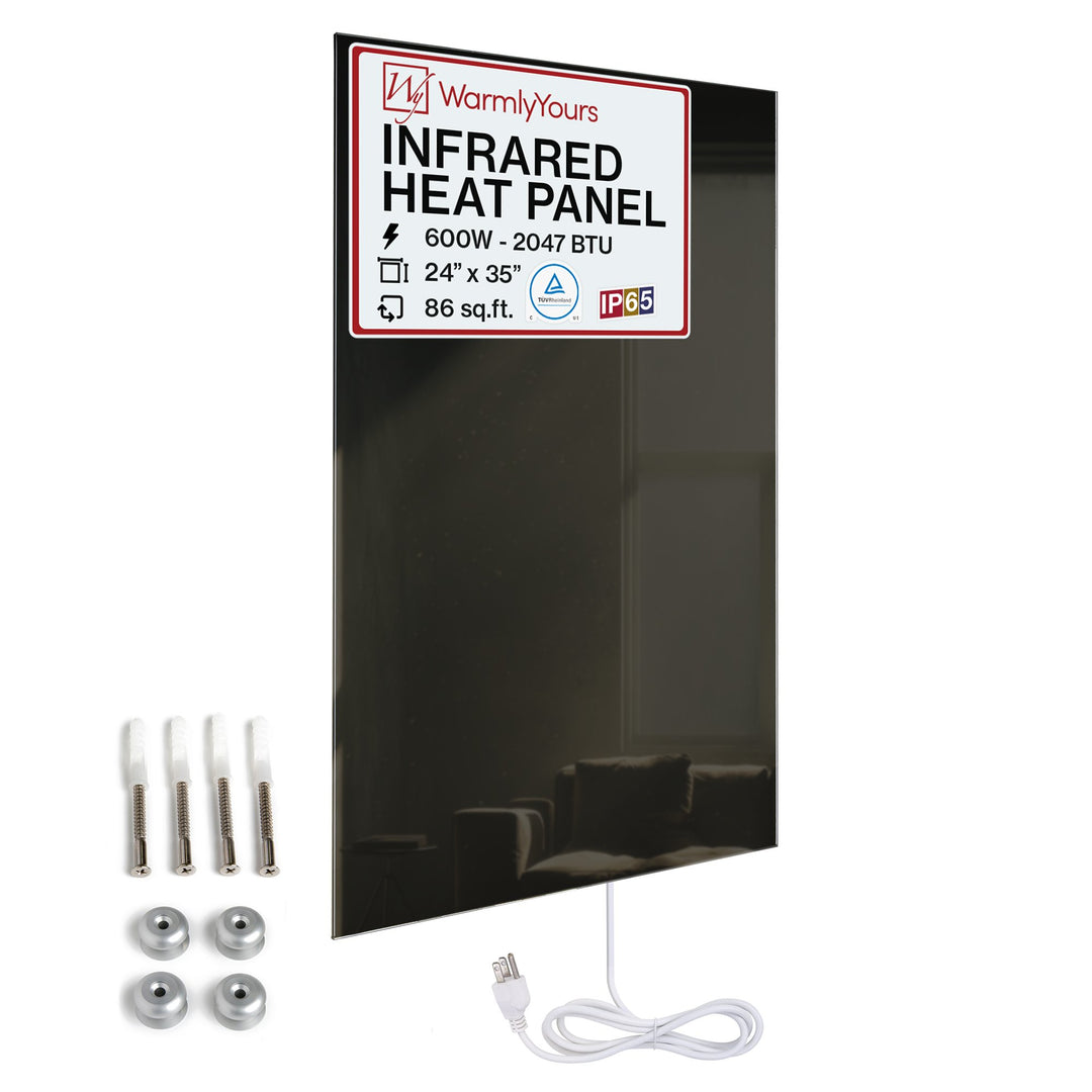 Warmlyyours IP-EM-GLS-MIR-0600 Ember Mirror Radiant Panel 35" x 24" - only towel warmers