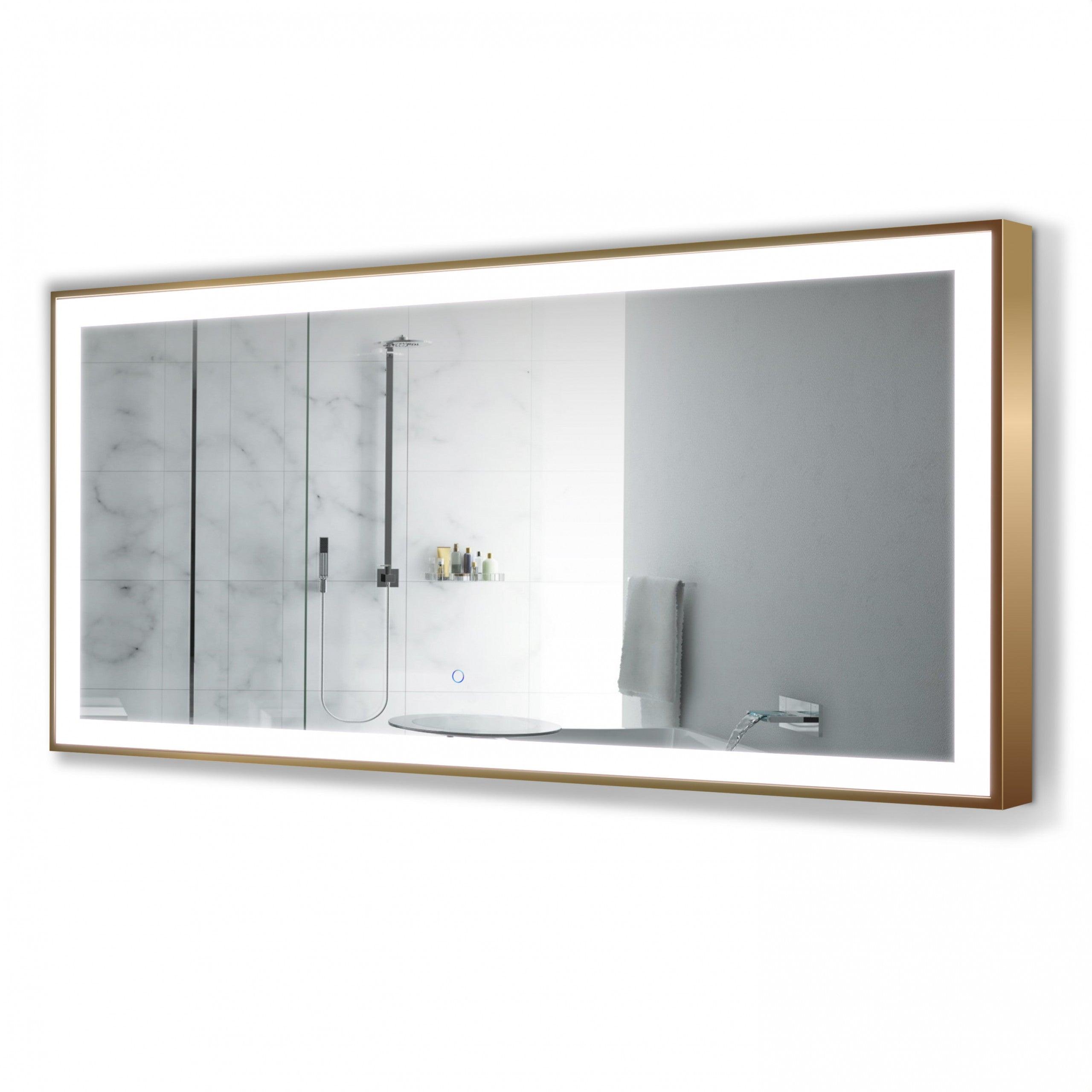 Krugg 60″ X 30″ Black Soho LED Bathroom Mirror