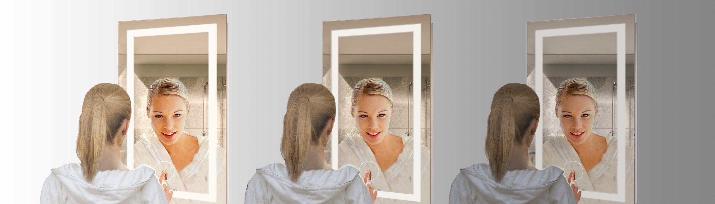 Krugg Icon 20″ x 32″ LED Bathroom Mirror With Dimmer & Defogger